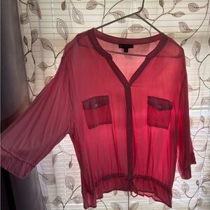 Elegant Sheer Pink Blouse